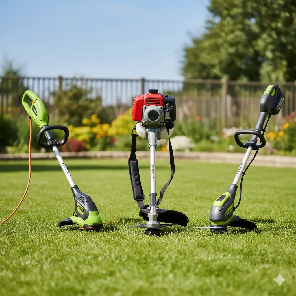 علف زن برقی vs بنزینی vs شارژی — تفاوت‌ها و کاربرد هر کدام