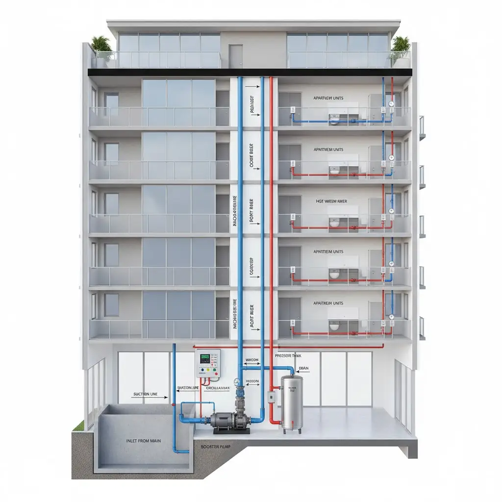 پمپ آب مناسب ساختمان‌های چند طبقه